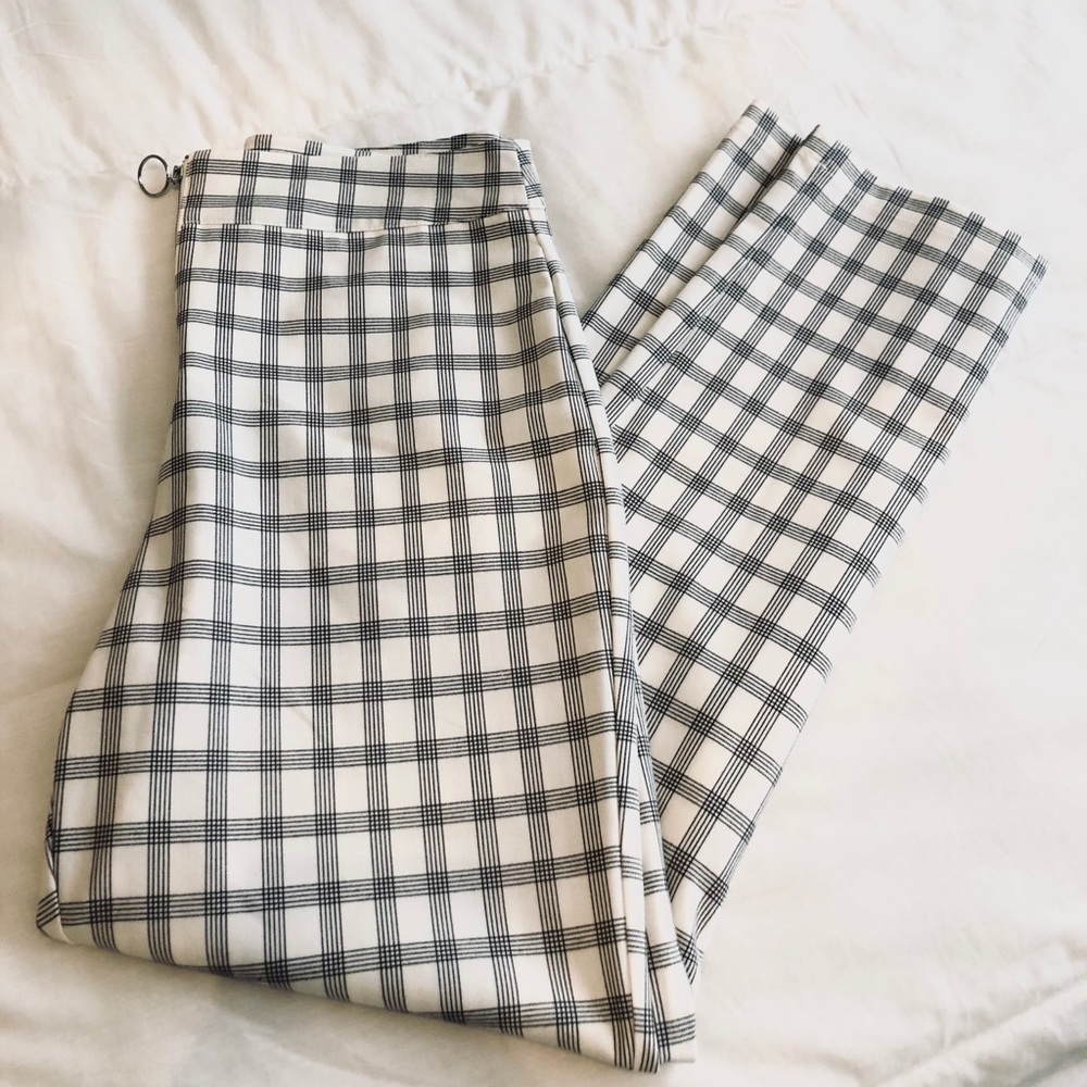 NWOT Danielle Bernstein Checkered Pants Size 4